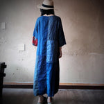 Patchwork Cotton Linen Dress | Hippie