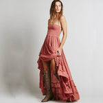 cambioprcaribe Dress Pink / M Empire Waist Modern Boho Flowy Sundress