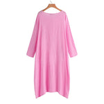 cambioprcaribe Dress Pure Color Shana Loose Midi Long Dress | Zen