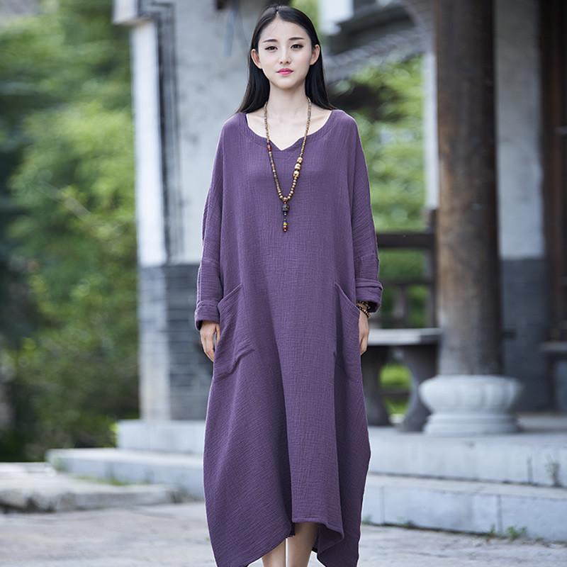 cambioprcaribe Dress Purple / One Size Oversized Loveleen Dress  | Zen