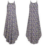 cambioprcaribe Dress Purple / S Boho Floral Print Plus Size Sundress