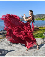 cambioprcaribe Dress Red Bohemian Chiffon Maxi Dress | Mandala