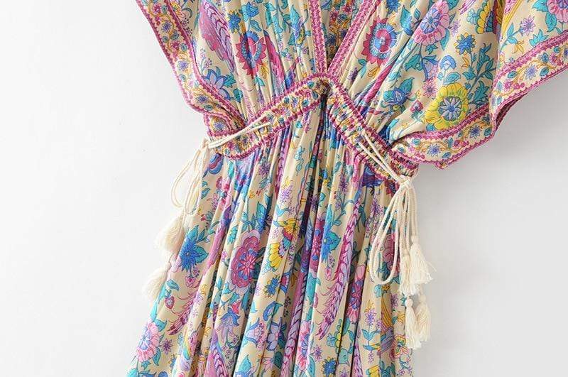 cambioprcaribe Dress Starshine Floral Hippie Maxi Dress