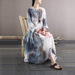 cambioprcaribe Dress Sweet Serenity Watercolor Midi Dress