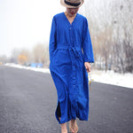 cambioprcaribe Dress Vibrant Cotton and Linen Loose Shirt Dress