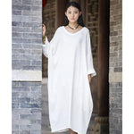 cambioprcaribe Dress White / One Size Casual Zen Oversized Cotton Dress  | Zen