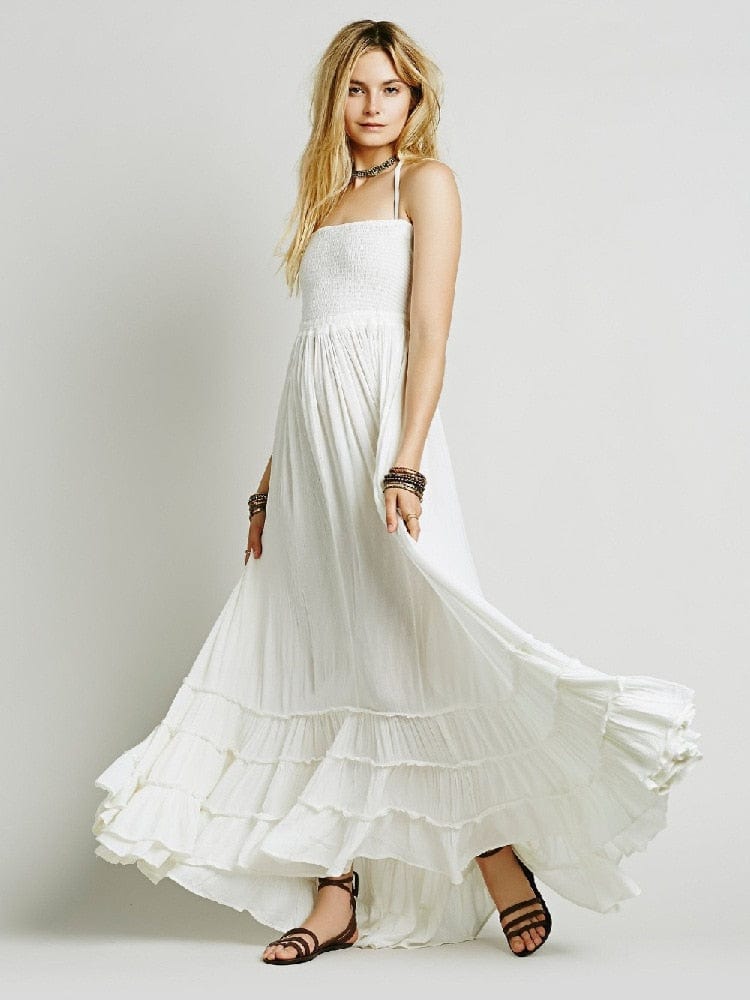 cambioprcaribe Dress white / S Empire Waist Modern Boho Flowy Sundress