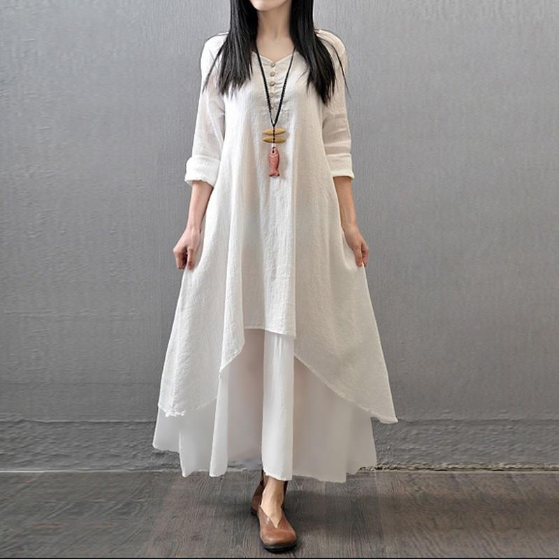 Asymmetrical Double Layered Irene Dress