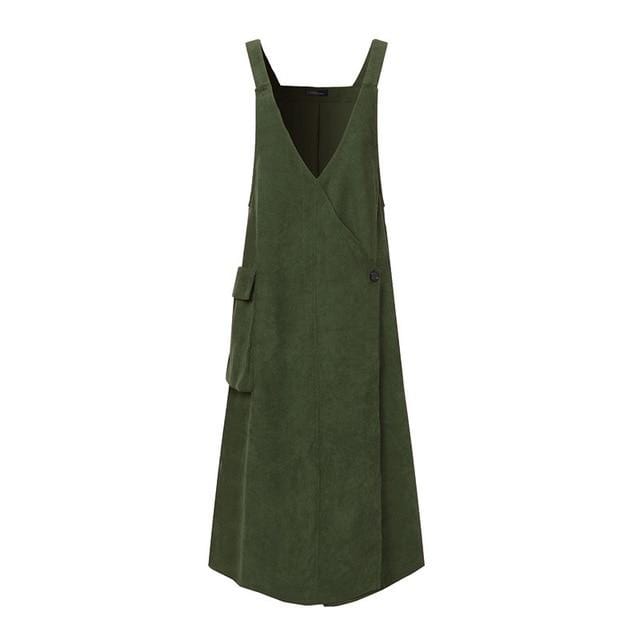 cambioprcaribe Dresses Army Green / 5XL Street Aesthetics Overall Dress