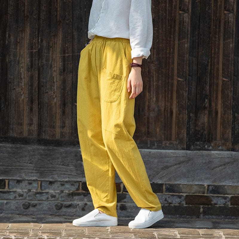 cambioprcaribe Ginger / One Size Casual Zen Cotton Linen Pants  | Zen