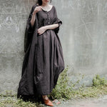 cambioprcaribe Gray / One Size Zen Days Linen Maxi Dress