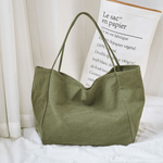 cambioprcaribe Green Oversized Canvas Tote Bag