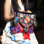 cambioprcaribe Handmade Ethnic Embroidered Floral Boho Bag