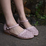 cambioprcaribe Handmade Pink Leather Sandals