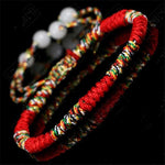 cambioprcaribe Handmade Tibetan Knot Bracelet With Beads