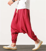 cambioprcaribe Harem Pants Cotton and Linen Drop Crotch Harem Pants | Lotus