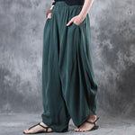 cambioprcaribe Harem Pants Green / S Flowy & Free Cotton Harem Pants  | Zen