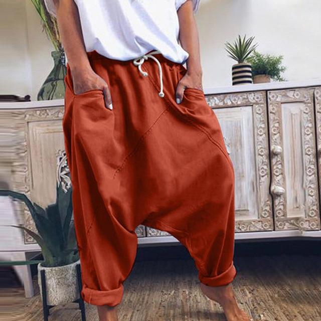 cambioprcaribe Harem Pants Orange Red / S Street Style Oversized Harem Pants