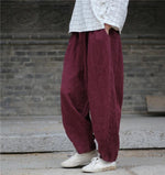 cambioprcaribe Harem Pants Wine red / One Size Zen Casual Linen Harem Pants | Zen