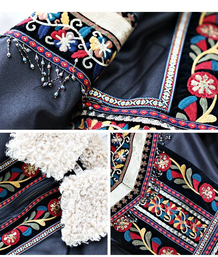 cambioprcaribe Jackets Enchanting Floral Embroidered Jacket | Mandala