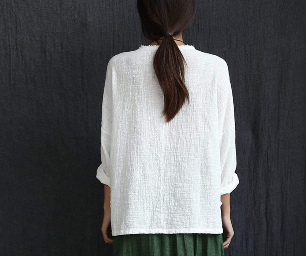 cambioprcaribe Long Sleeve Linen Shirt  | Zen