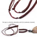 cambioprcaribe One Size Beaded Vintage Sandalwood Pendant Necklace