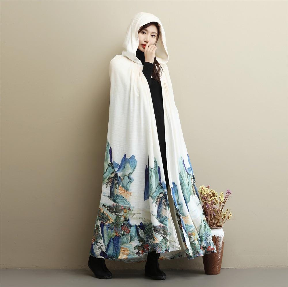 cambioprcaribe One Size / Beige Art Inspired Hooded Cloak