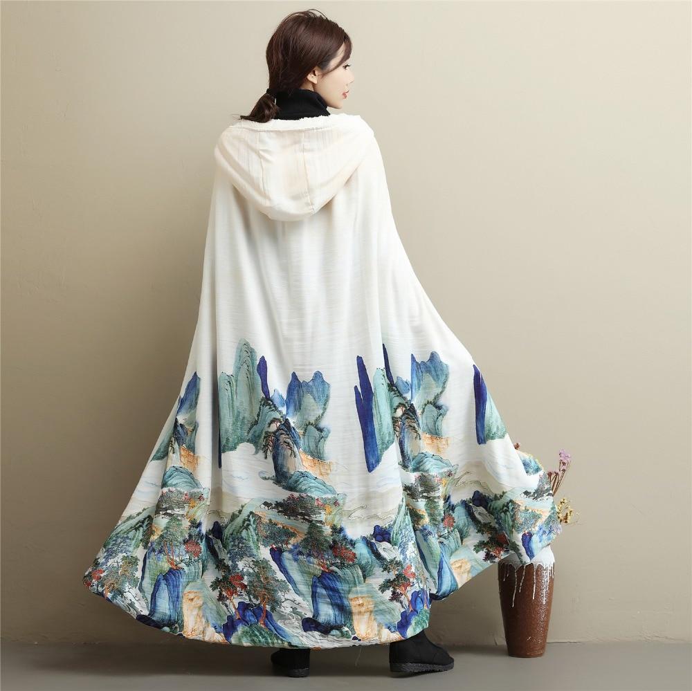 cambioprcaribe One Size / Beige Art Inspired Hooded Cloak