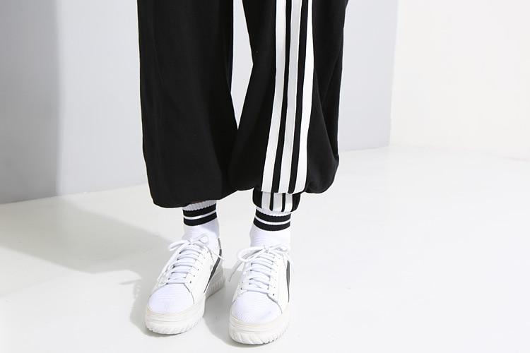 cambioprcaribe One Size / Black and White Korean Style Black and White Striped Overall | Millennials