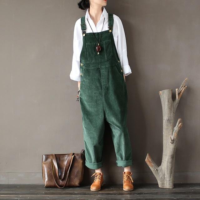 cambioprcaribe One Size / Green Green Corduroy Overall