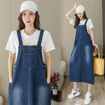 cambioprcaribe overall dress denim blue / L Bethany Vintage Denim Overall Dress