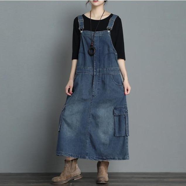 cambioprcaribe overall dress On Time Denim Overall Dress