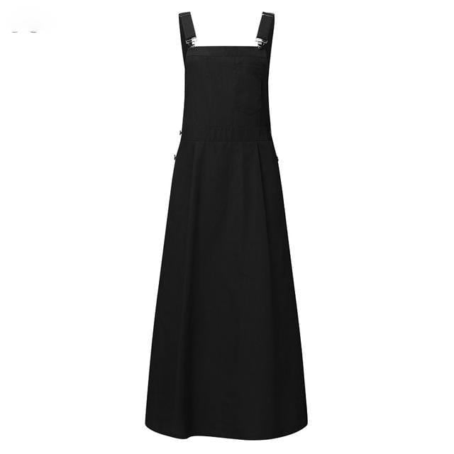 cambioprcaribe overall dress Passion Square Collar Maxi Overall Dress
