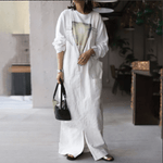 cambioprcaribe overall dress White / One Size Grunge Style Loose Overall Dress