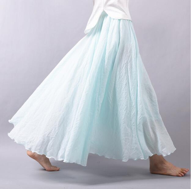 cambioprcaribe Skirts Baby Blue / M Flowy and Free Chiffon Maxi Skirt