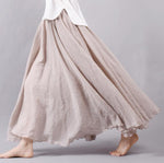cambioprcaribe Skirts Beige / M Flowy and Free Chiffon Maxi Skirt