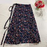 cambioprcaribe Skirts Navy Floral / 8XL Floral Chiffon Wrap Maxi Skirt