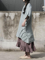cambioprcaribe Skirts One Size / Vintage Purple Vintage Cotton Ruffle Skirt | Lotus