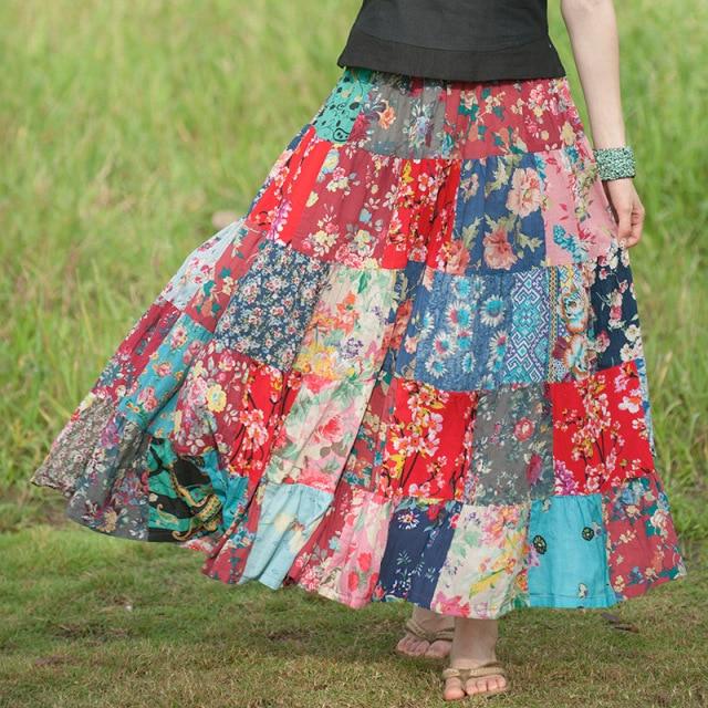 cambioprcaribe Skirts Vintage / One Size Vintage Patchwork Skirt