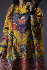 Floral Tribal Sweater Dress