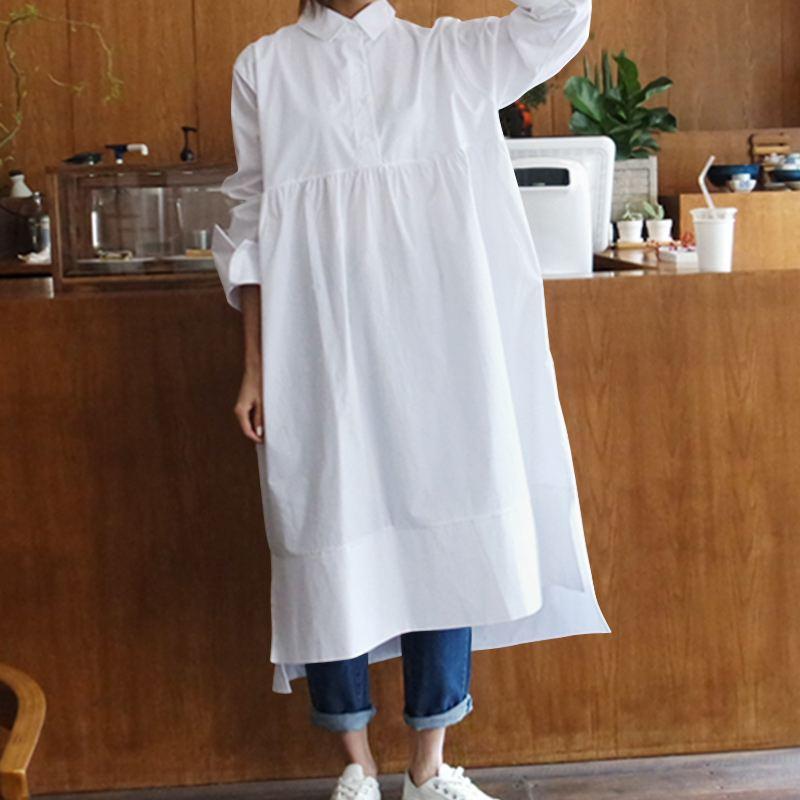 cambioprcaribe White / 4XL Plus Size Oversized Shirt Dress