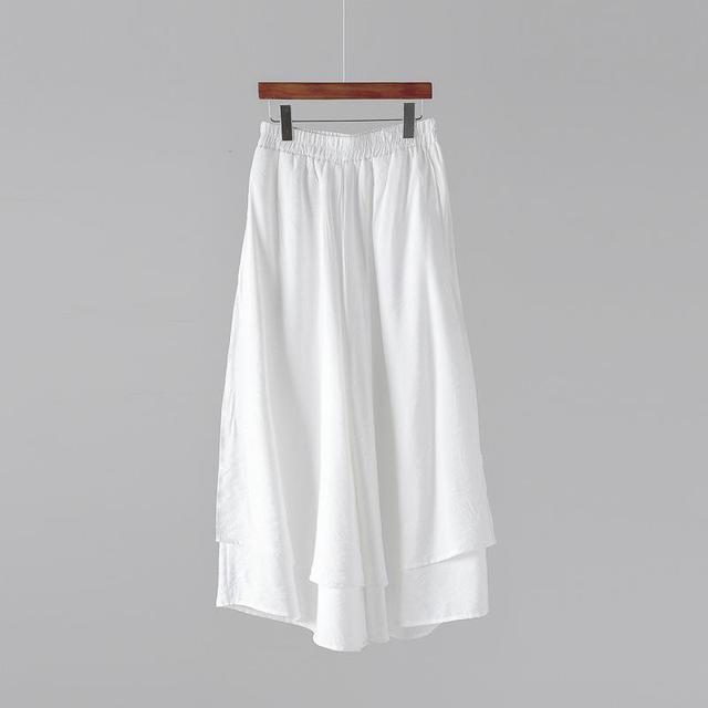 cambioprcaribe White / One Size Flowy 3/4 Length Palazzo Pants | Zen