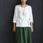 cambioprcaribe White / One Size Long Sleeve Linen Shirt  | Zen