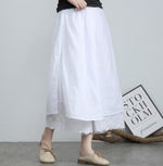 cambioprcaribe White / One Size Split Side Palazzo Skirt Pants