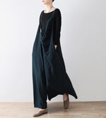 Wide Leg Cotton and Linen Overall