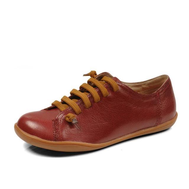 cambioprcaribe Wine Red / 11 Leather Slip On Sneaker Flats