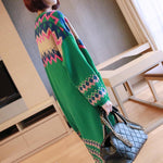 cambioprcaribe Women's Sweaters Colorful Long Sleeve Knitted Cardigan Sweater