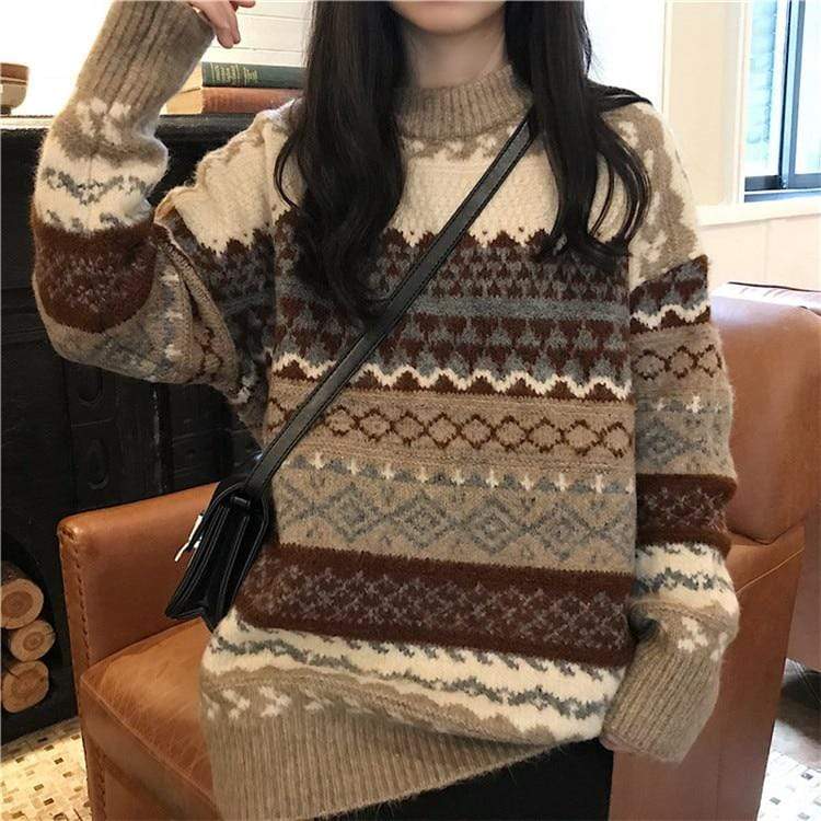 cambioprcaribe Women's Sweaters Oversized Knit Sweater