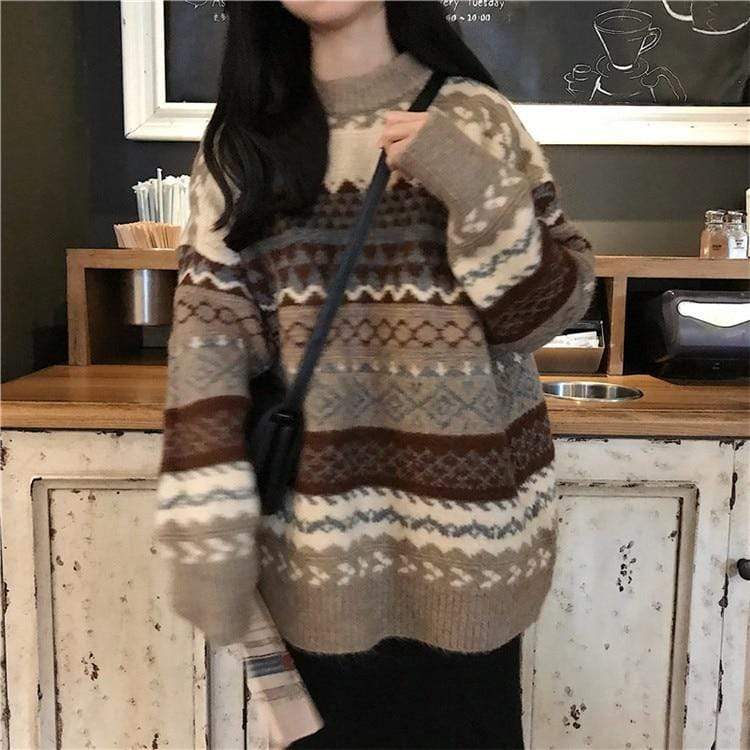 cambioprcaribe Women's Sweaters Oversized Knit Sweater