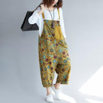 cambioprcaribe Yellow / One Size Hippie Dippie Floral Patchwork Overall